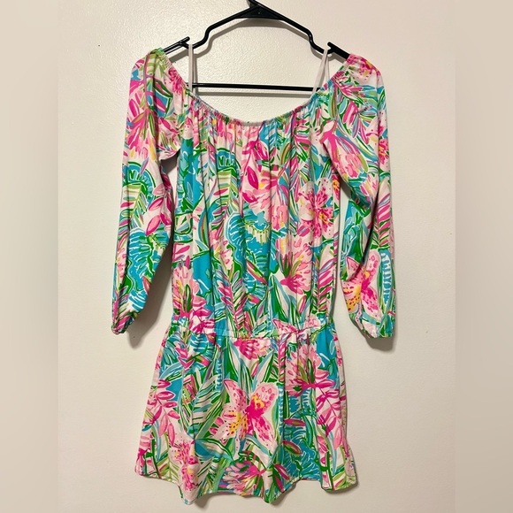Lilly Pulitzer Lana Skort Romper Pop Up Lilly of the Jungle Stretch Size XS - Picture 2 of 5